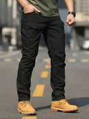 Calça cargo masculina tática de tecido ripstop em poliéster com múltiplos bolsos com zíper na lateral e coxa, corte reto e passante largo para cinto tático, disponível em várias opções de tamanho do P ao EGG, ideal para uso urbano e ao ar livre.