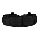 Cinto tático acolchoado ajustável com sistema MOLLE, visto de frente sobre fundo branco. Interior com almofada respirável e fivela de metal de liberação rápida, indicado para atividades militares, airsoft e aventura ao ar livre.