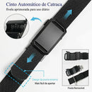 Cinto tático masculino em nylon canelado de alta densidade com fivela automática de catraca em liga metálica gunmetal fosco, largura de 3,6 cm, comprimento de 120 cm cortável, disponível em preto, caqui, marrom, cinza, verde militar e azul marinho, com sistema de liberação rápida lateral.