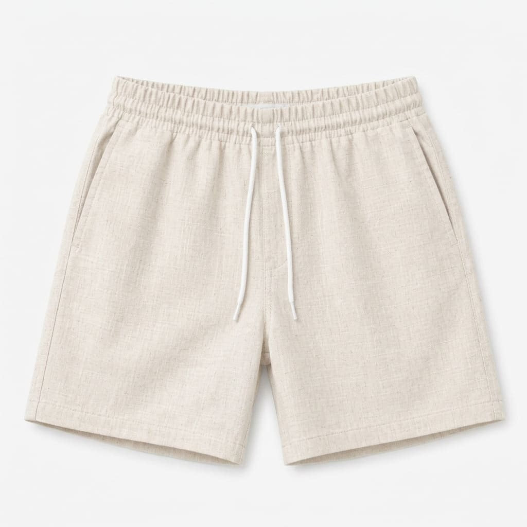 Short Masculino Linho Misto | Bermuda Casual Praia Verão